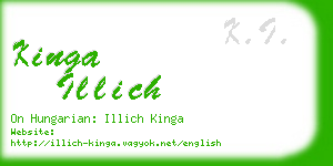 kinga illich business card